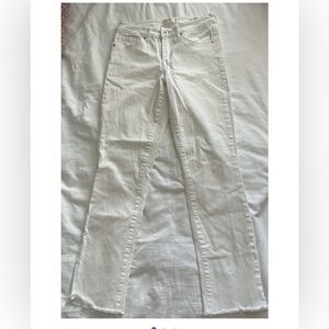 Jessica Simpson white arrow straight Jean